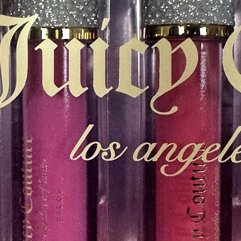 Juicy Couture Lip Gloss Set Women 4pc Berry Watermelon Clementine Cocoa New Gift